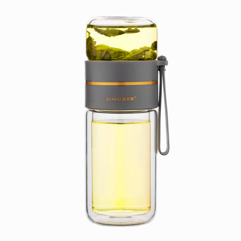 Tea Infuser Filter Glass Water Bottle