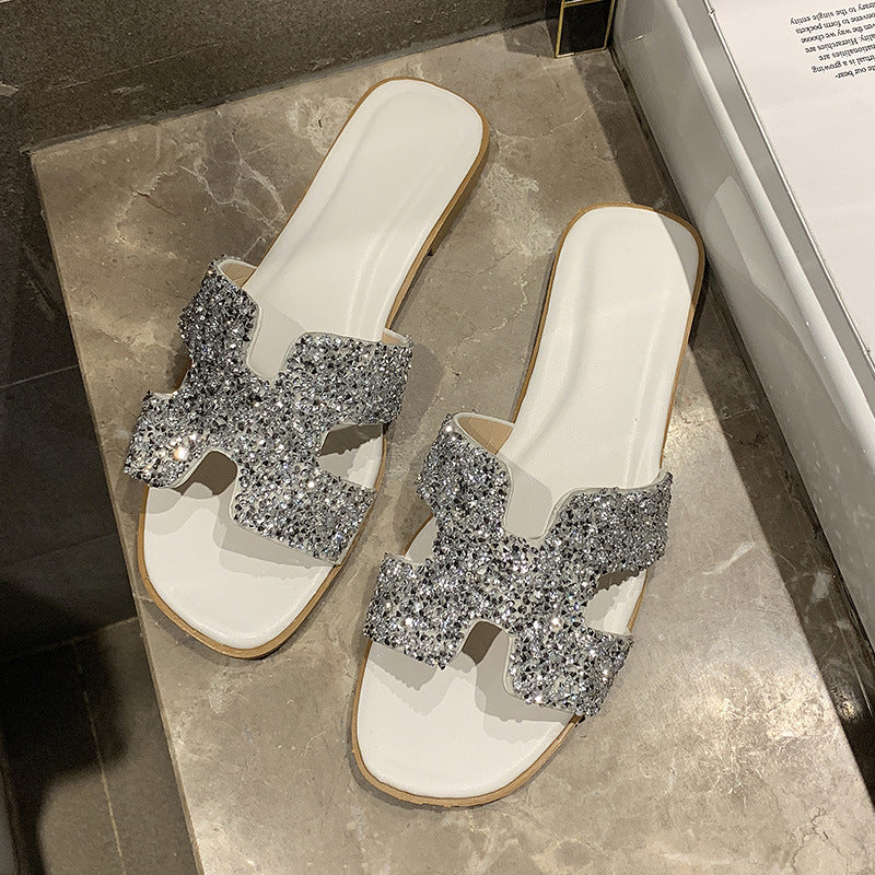 Sparkle Sequin Flat Sandal
