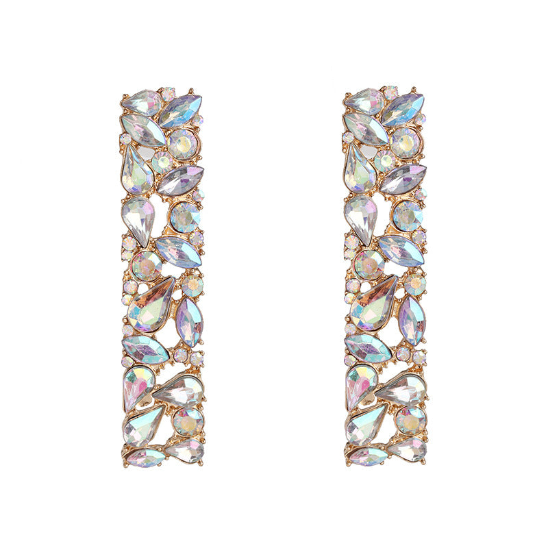 Chandelier Tassel Pearl and Rhinestone Encrusted Statement Earrings