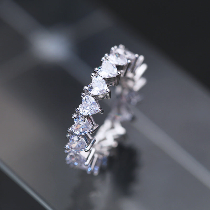 Silver Eternity Zircon Ring