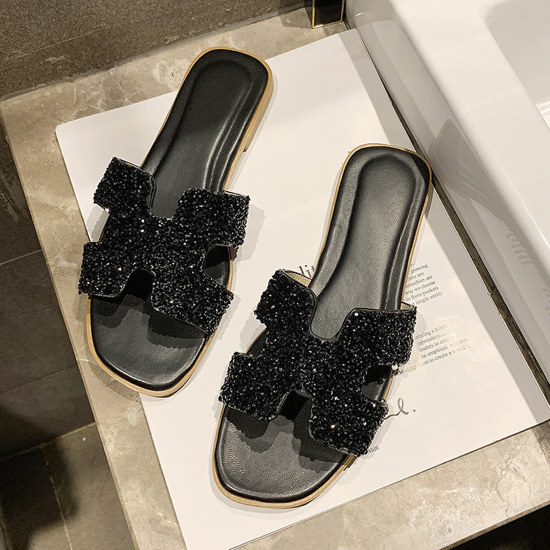 Sparkle Sequin Flat Sandal
