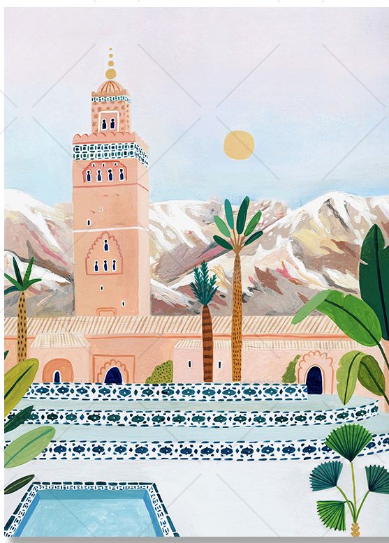 International Architecture Landscape on Canvas