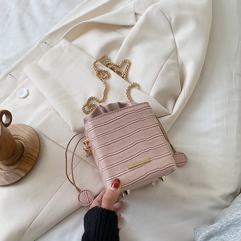 Square Bucket Bag Chain Purse
