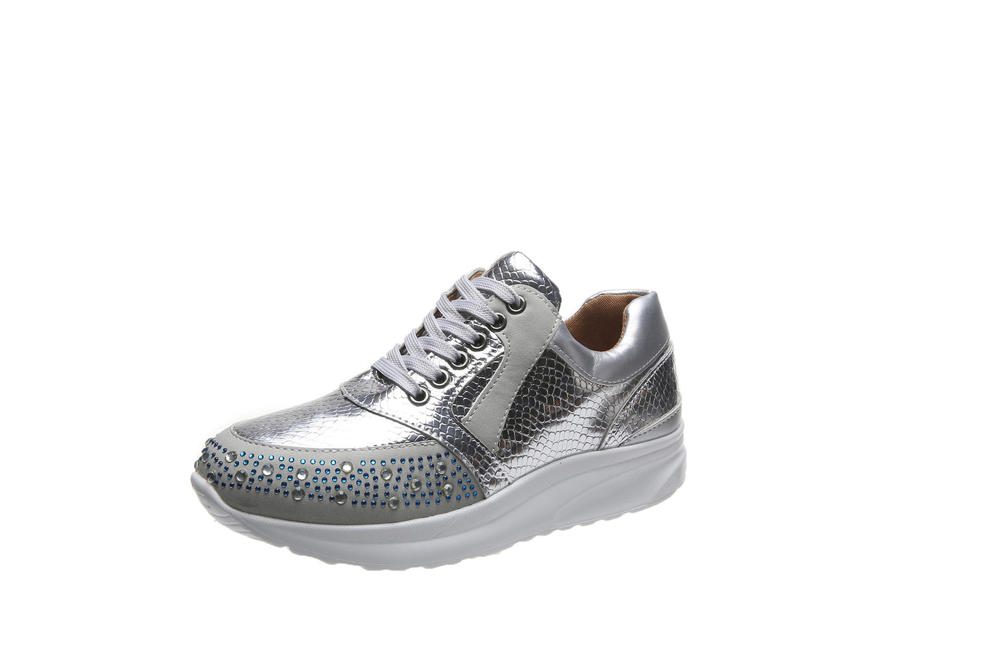 Animal Print Rhinestone Tennis Shoes
