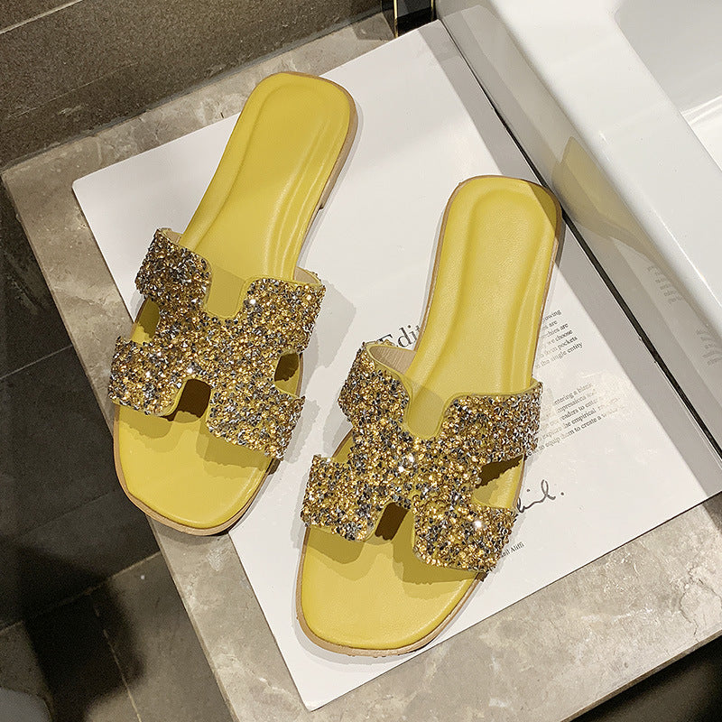 Sparkle Sequin Flat Sandal