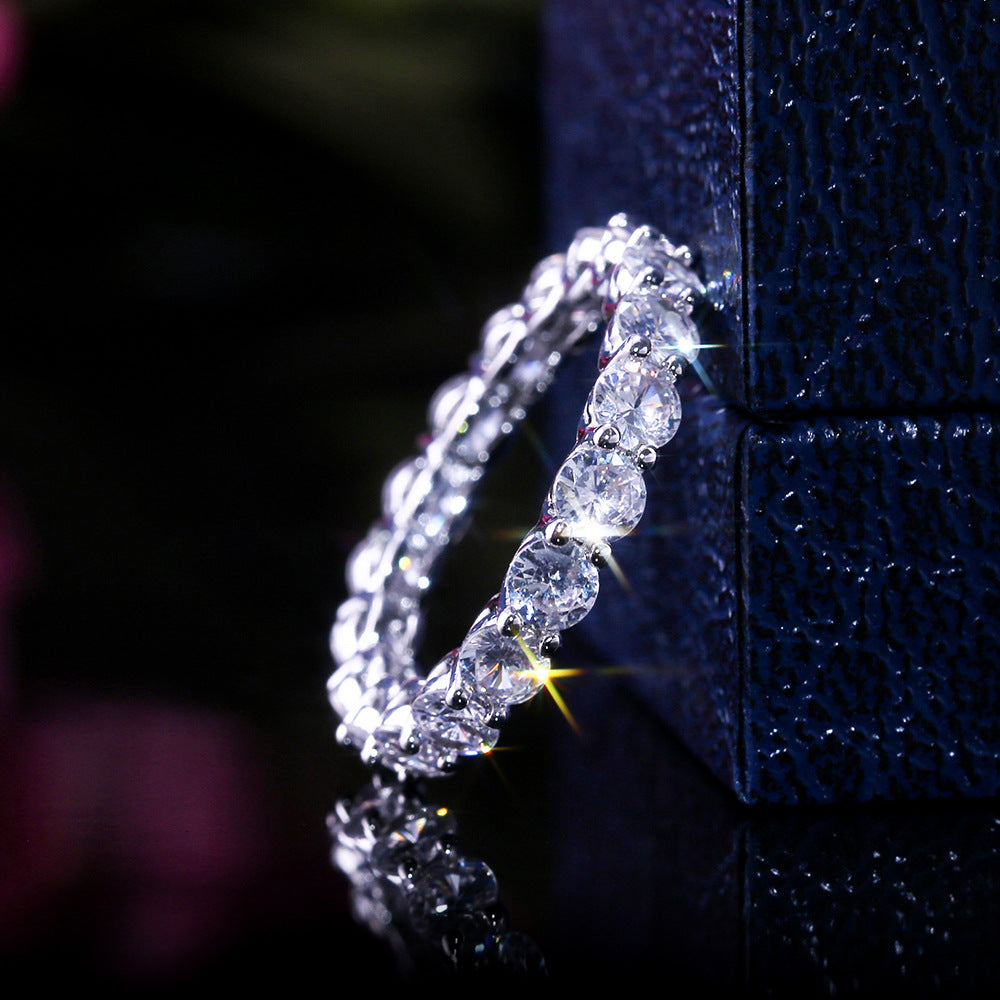 Silver Eternity Zircon Ring