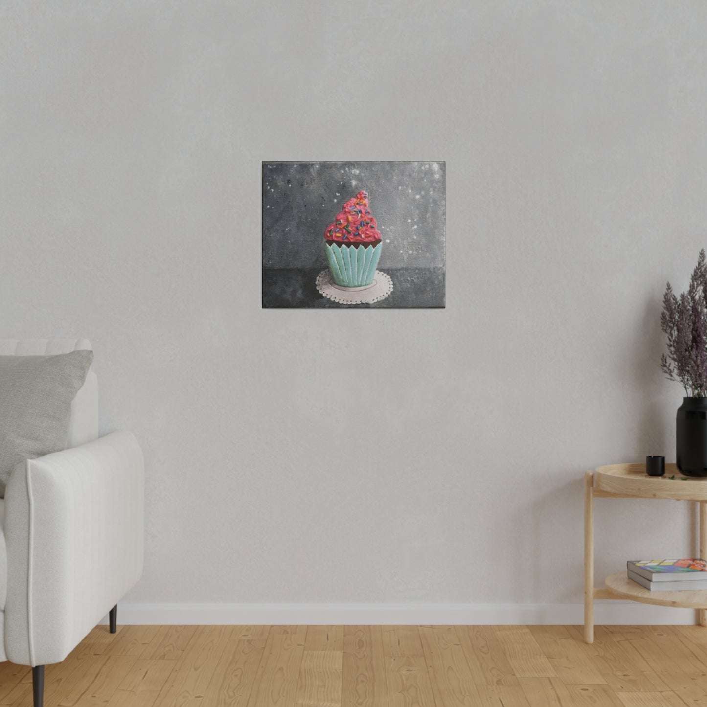 Sprinkled Cupcake, Matte Canvas, Stretched, 0.75"