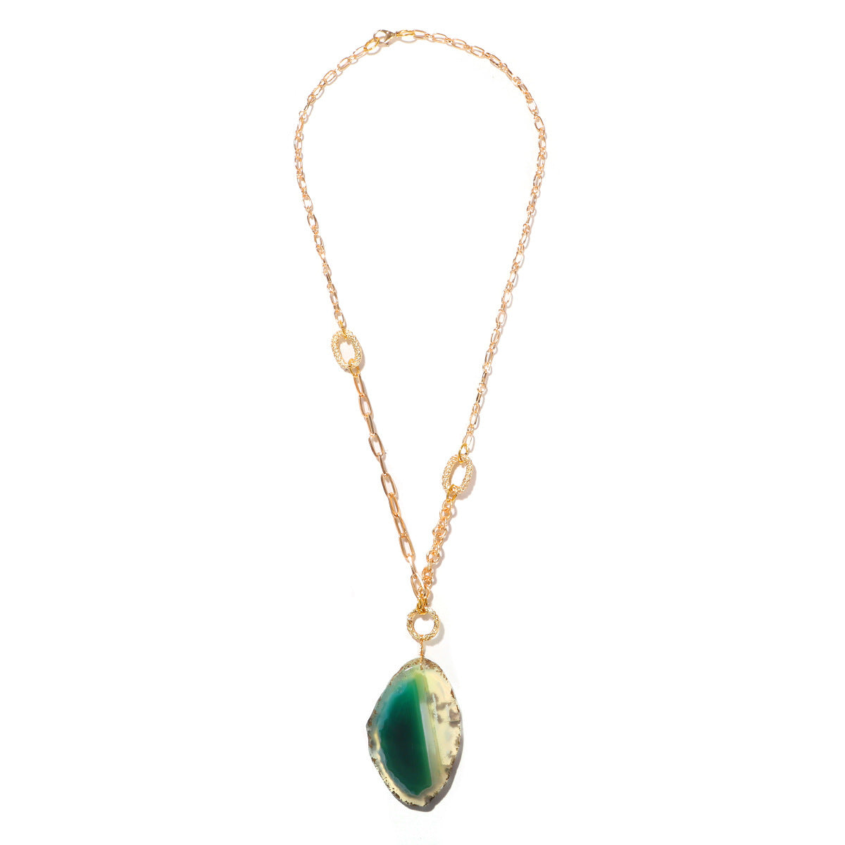 Green Agate Stone Necklace
