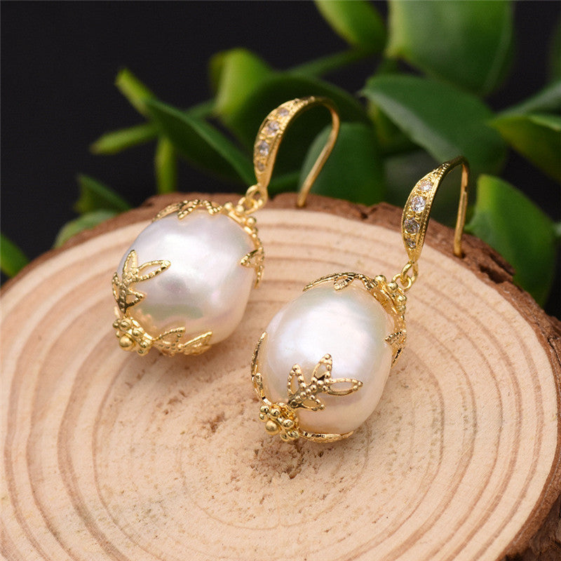 Baroque Freshwater Pearl Dangle Earrings