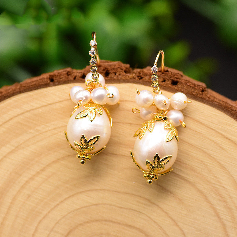 Baroque Freshwater Pearl Dangle Earrings