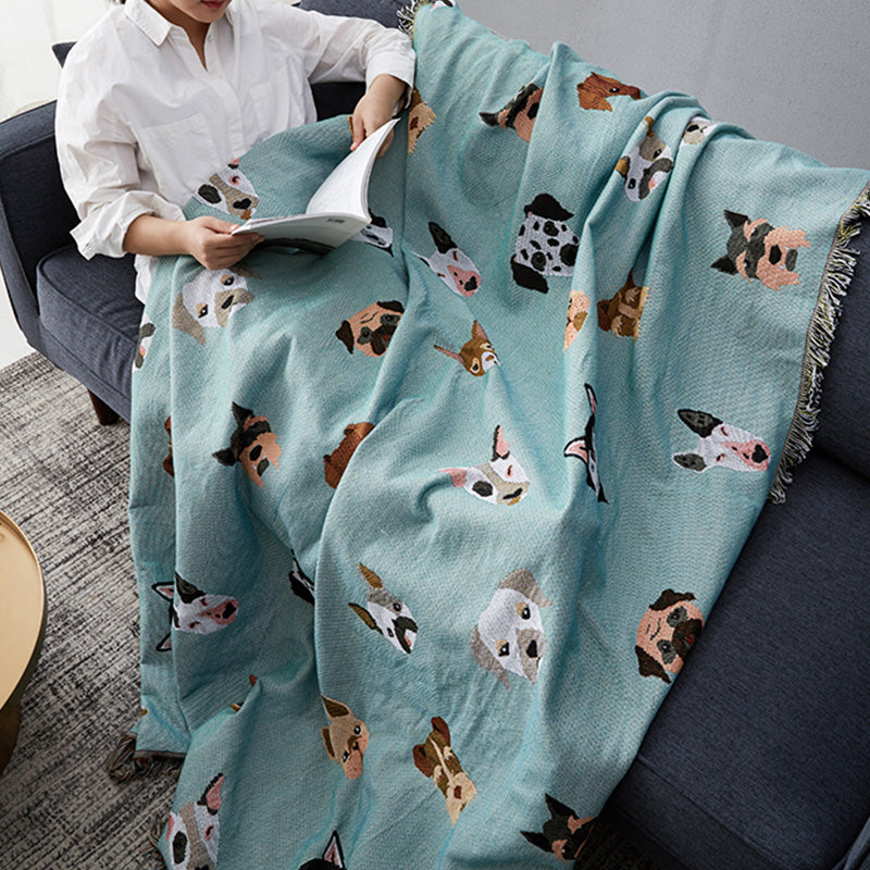 Turquoise Pup Blanket