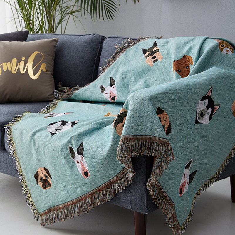 Turquoise Pup Blanket