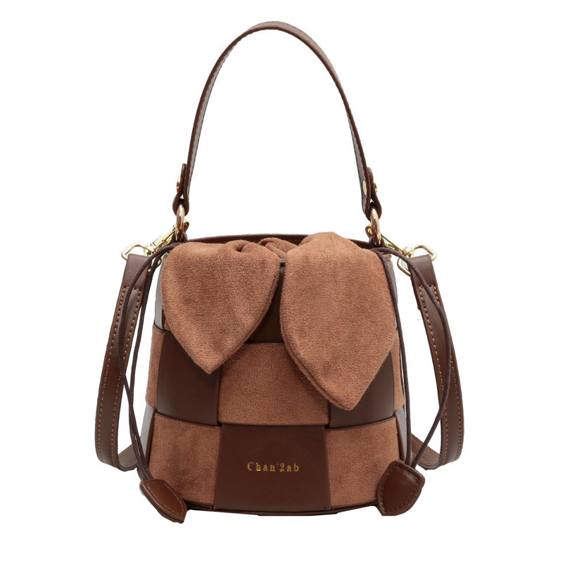 Woven Bucket Bag Purse