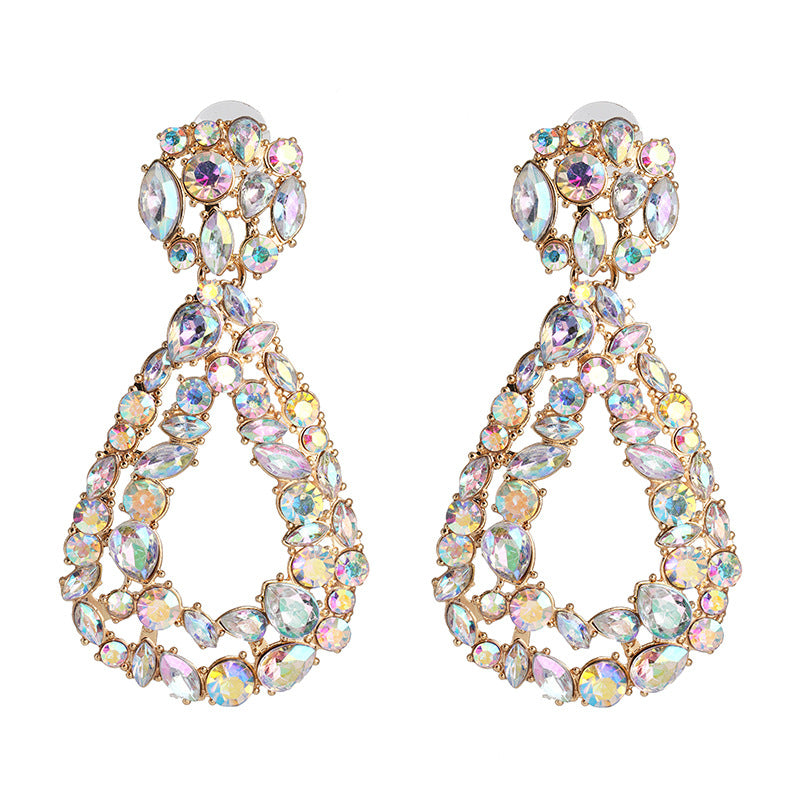 Chandelier Tassel Pearl and Rhinestone Encrusted Statement Earrings