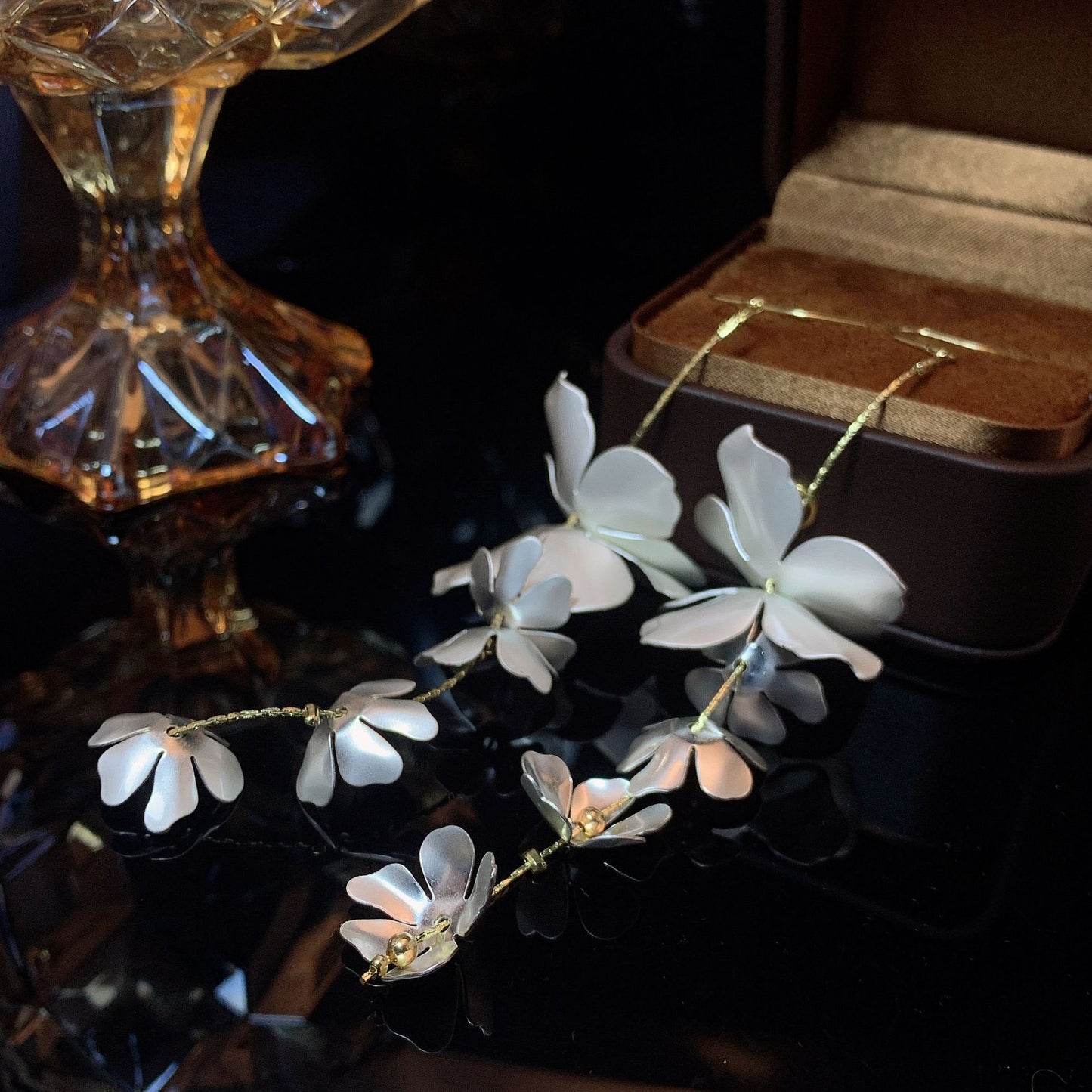 Flower Petal Shoulder Duster Earrings
