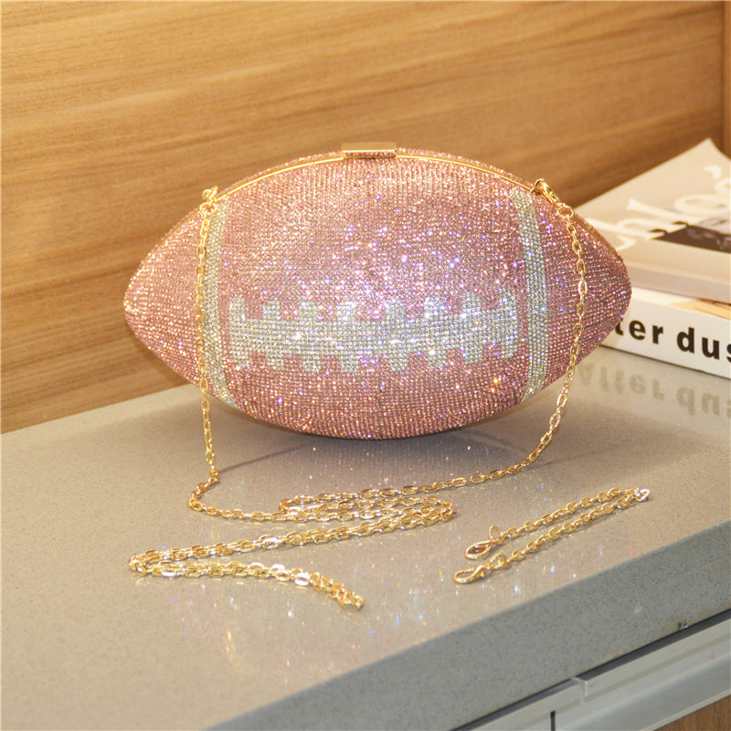 Rhinestone Football Purse
