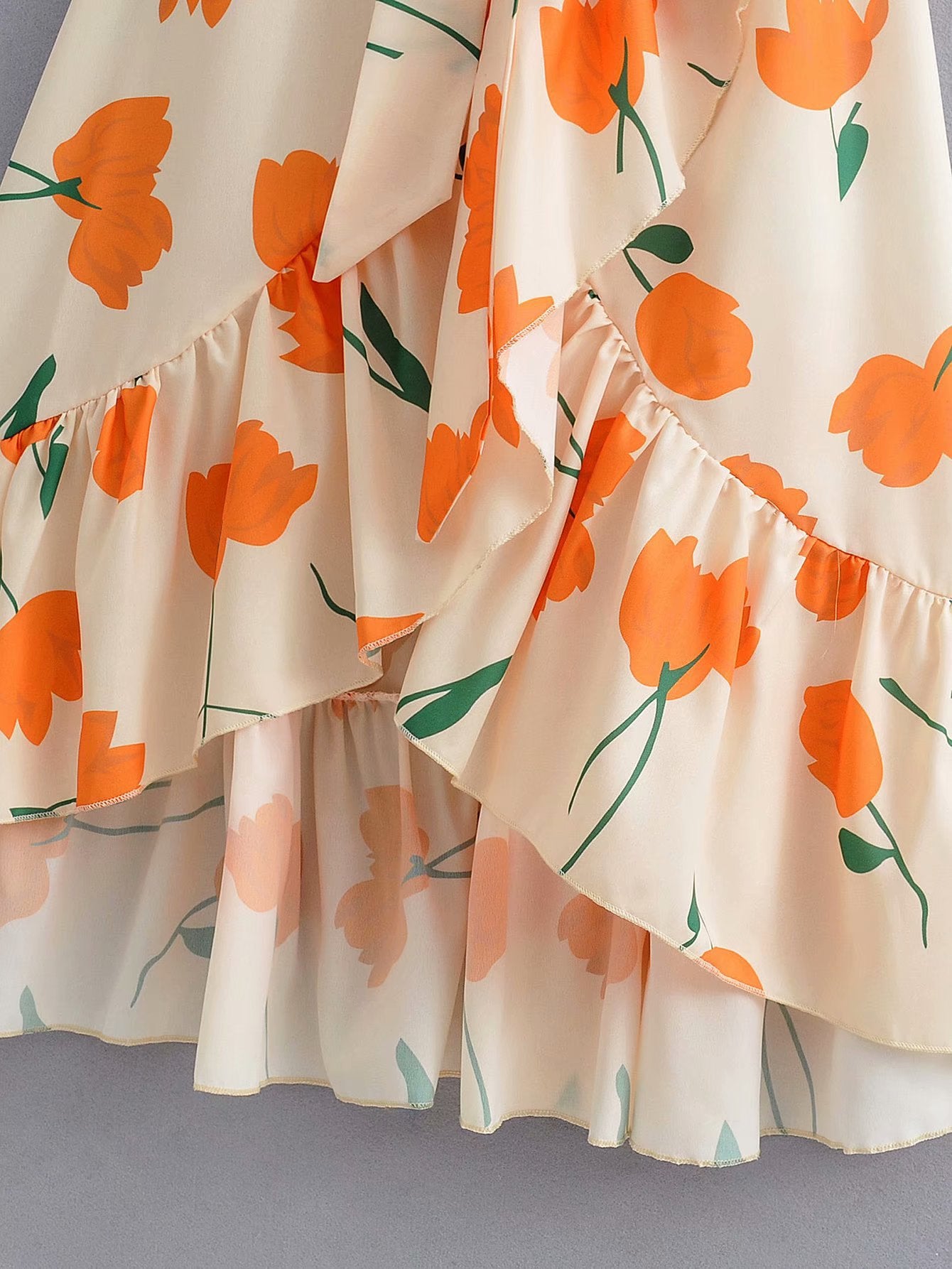 Tangerine Tulips Dress