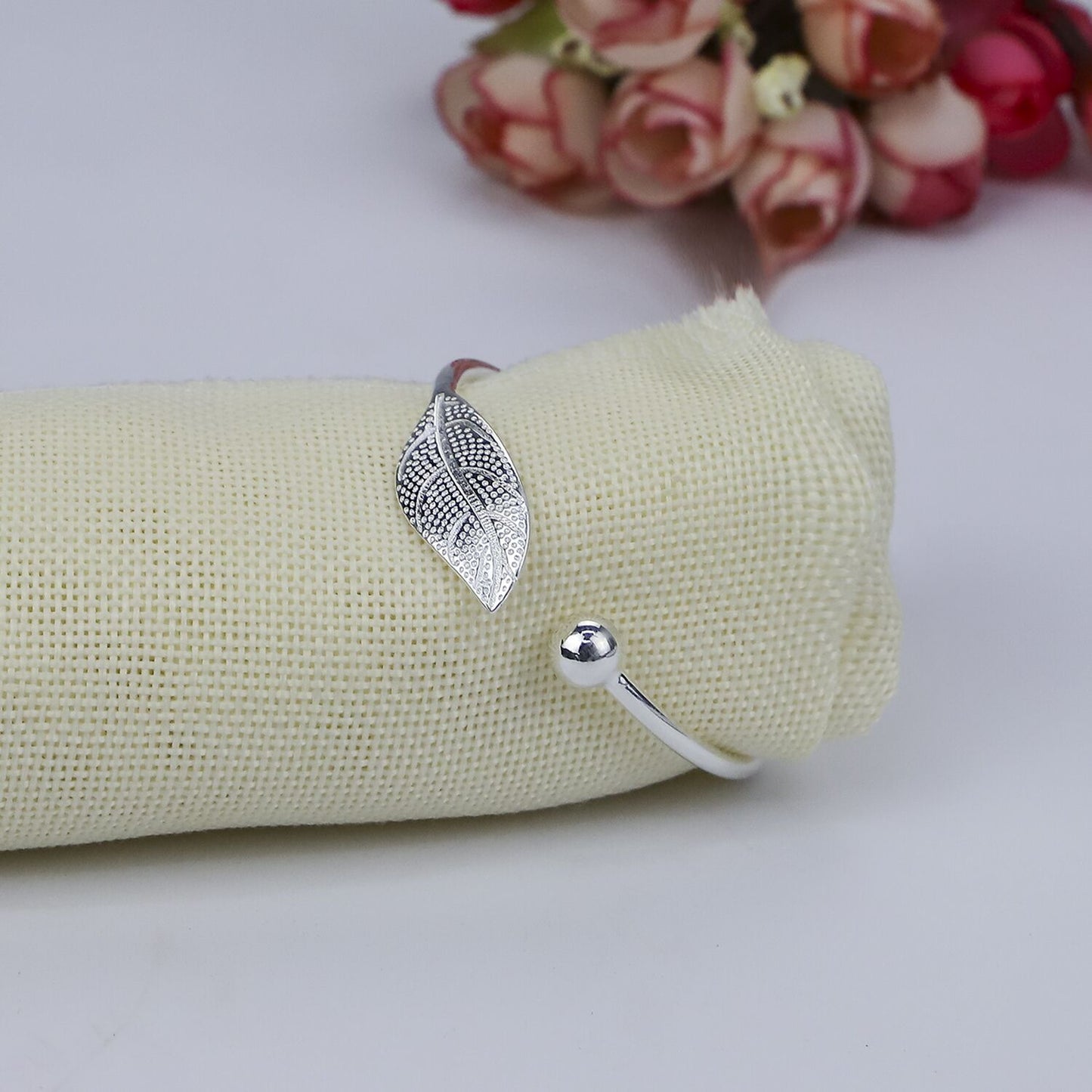 Silver Leaf Bracelet