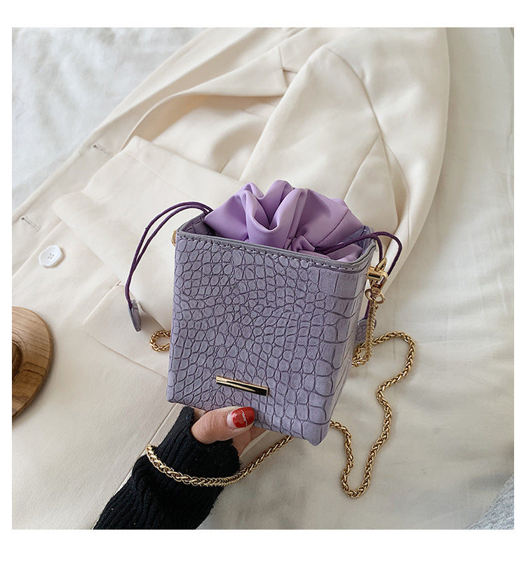 Square Bucket Bag Chain Purse