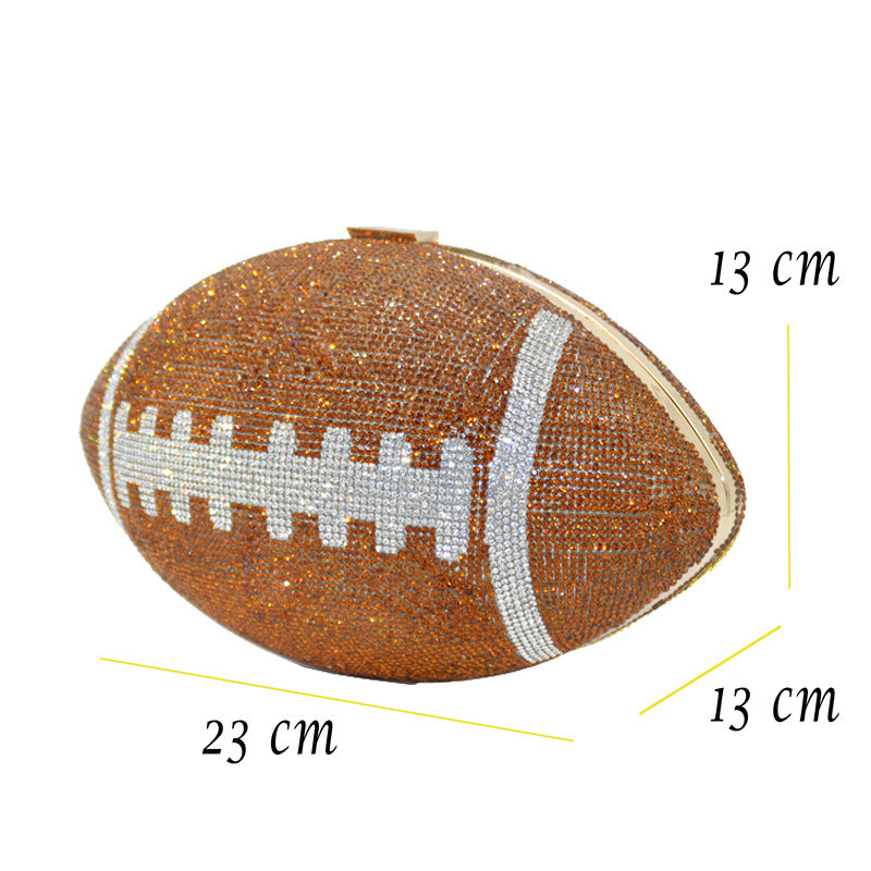 Rhinestone Football Purse
