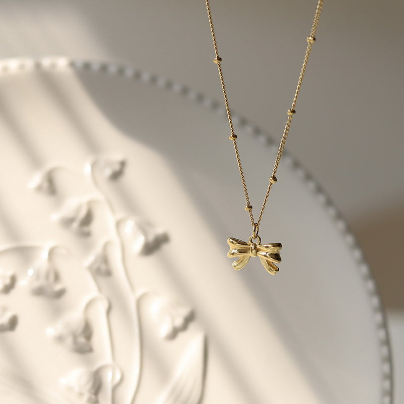 Golden Bow Necklace