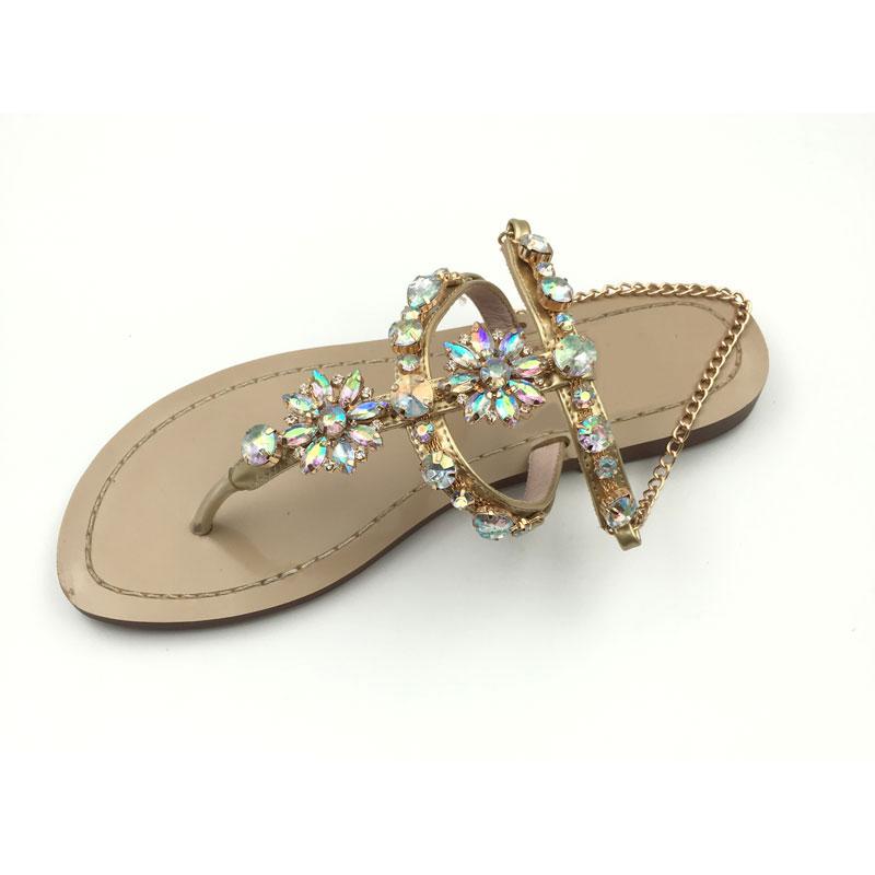 Irridescent Rhinestone Sandals