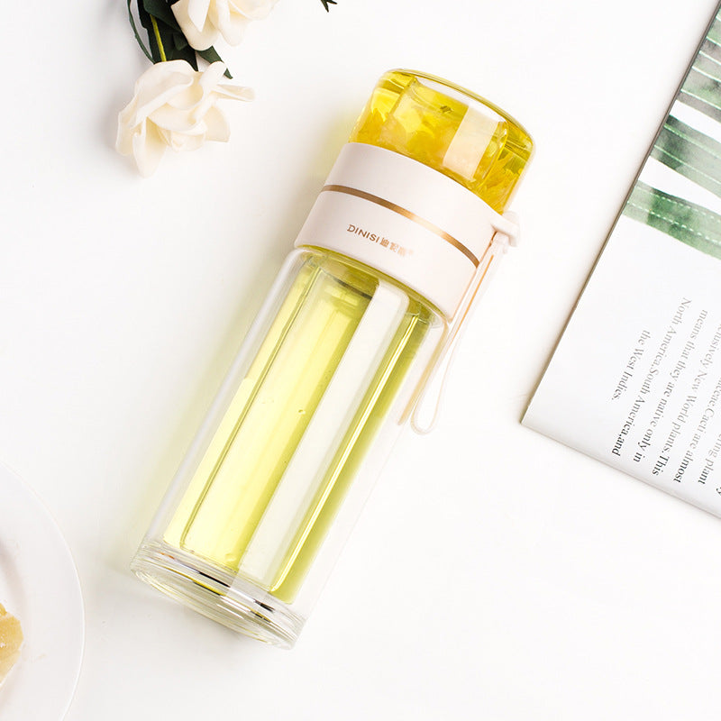 Tea Infuser Filter Glass Water Bottle