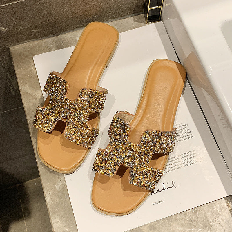 Sparkle Sequin Flat Sandal