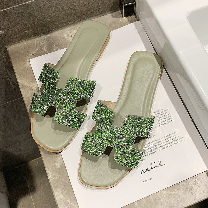 Sparkle Sequin Flat Sandal