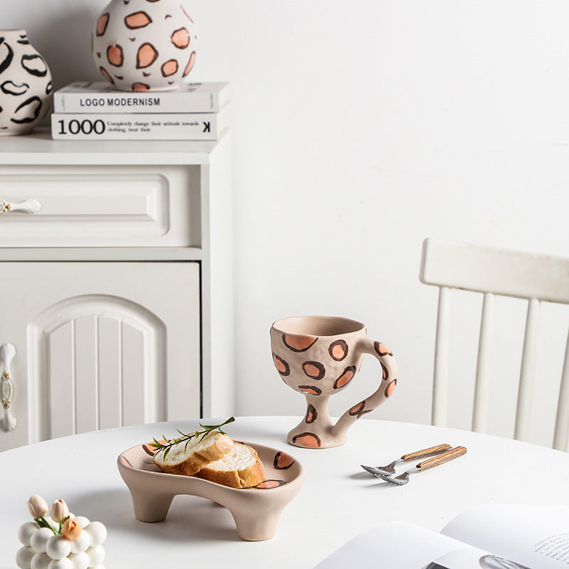 Nordic Animal Print Simple Ceramic Vase
