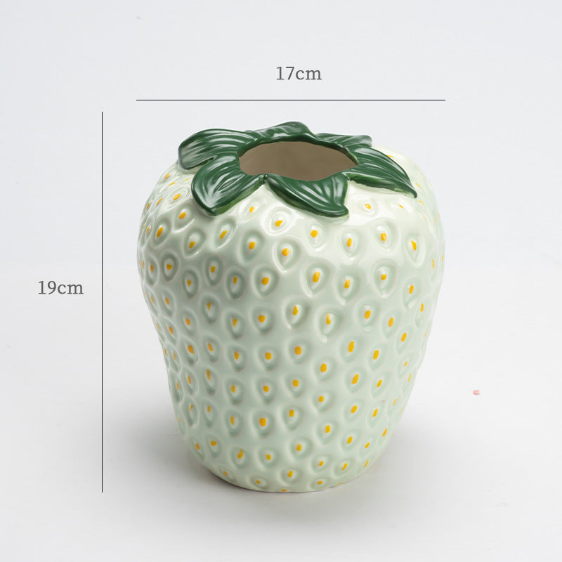 Ceramic Strawberry Vase