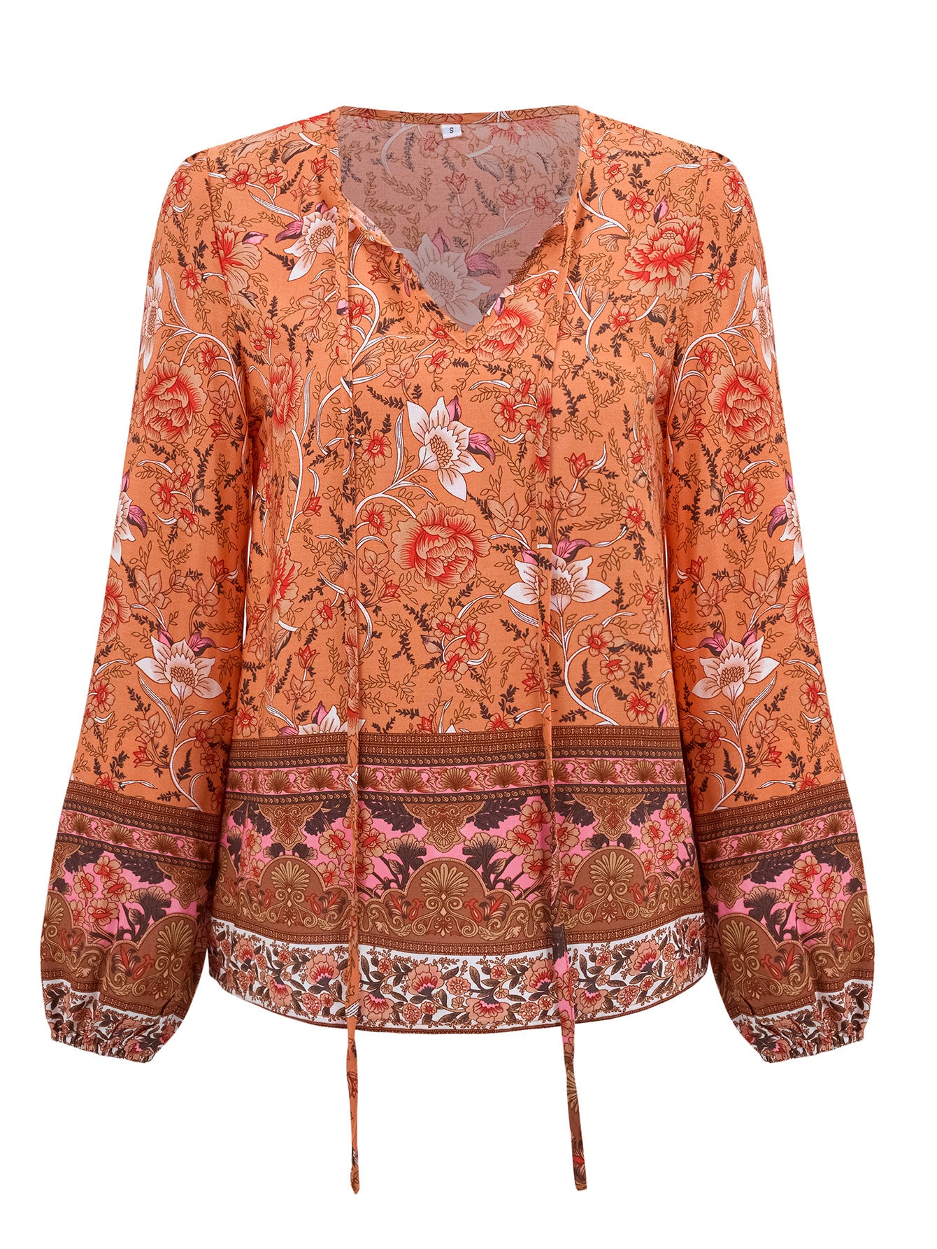 Boho Floral Long Sleeve Top