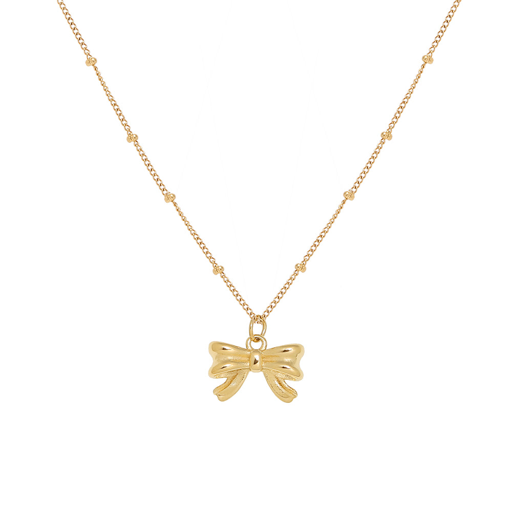 Golden Bow Necklace