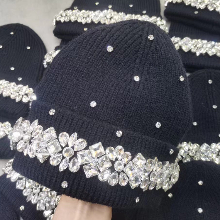 Black Beaded/Rhinestone Hat