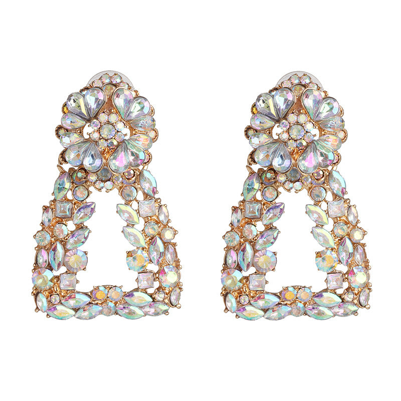 Chandelier Tassel Pearl and Rhinestone Encrusted Statement Earrings