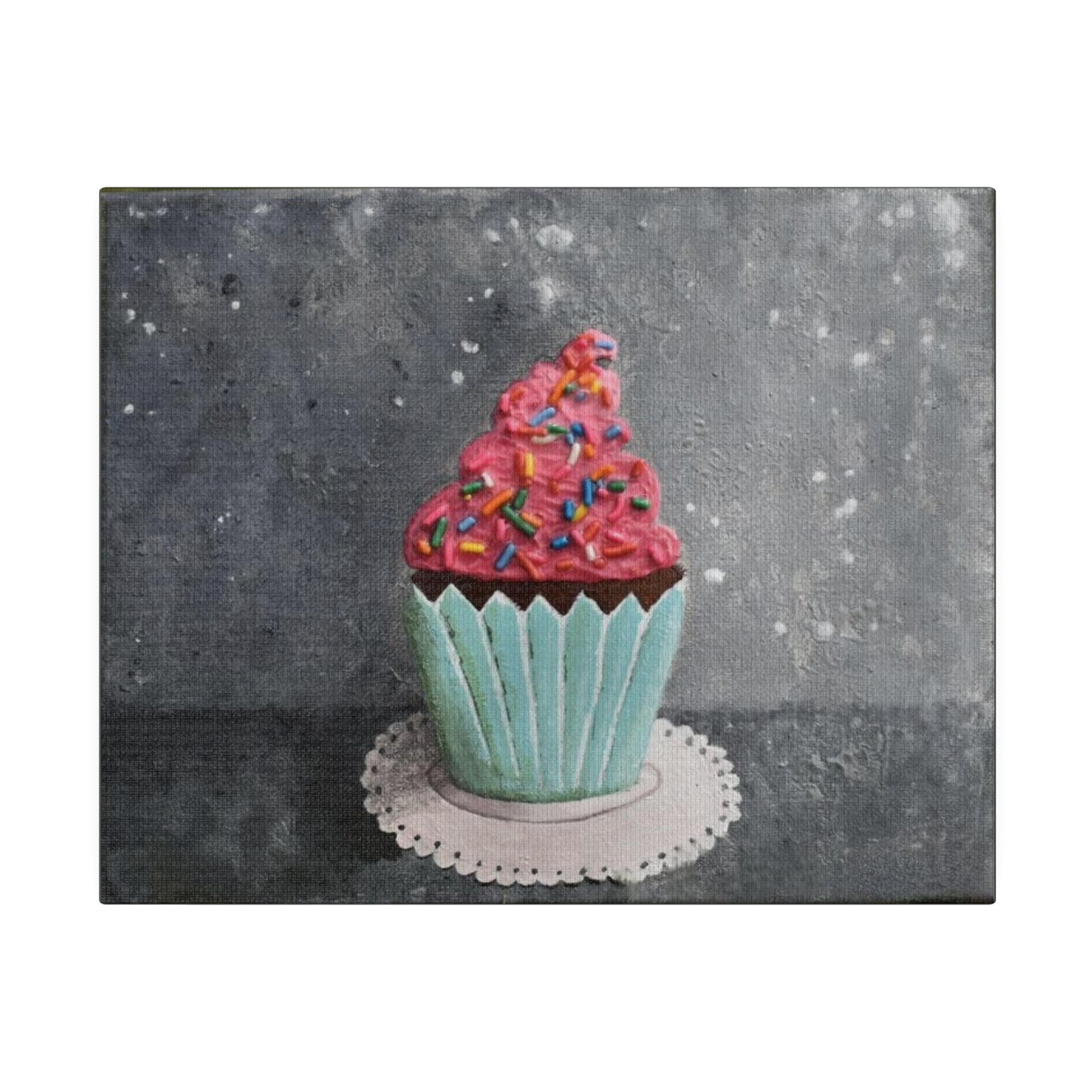Sprinkled Cupcake, Matte Canvas, Stretched, 0.75"