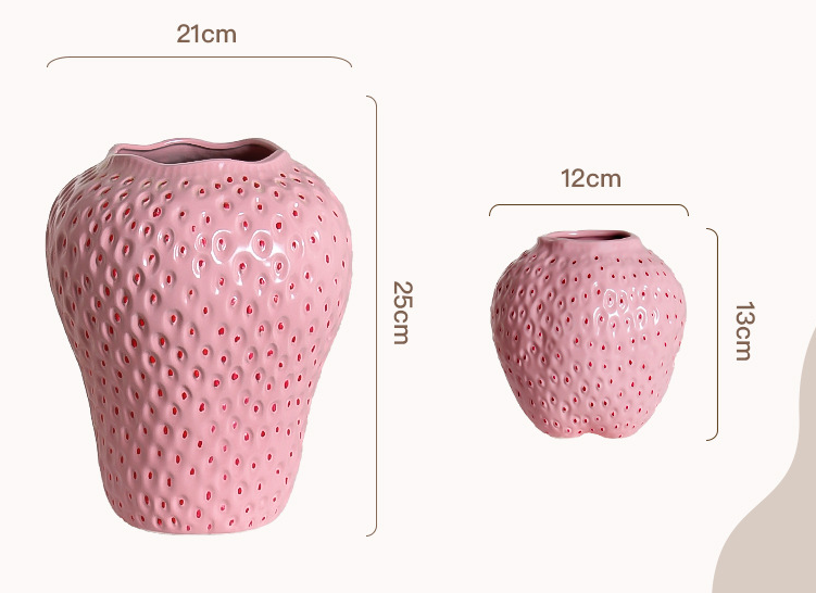 Ceramic Strawberry Vase