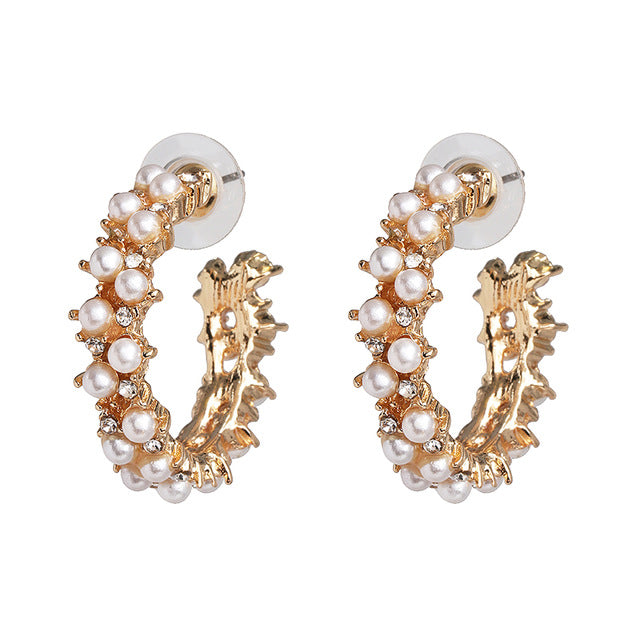 Chandelier Tassel Pearl and Rhinestone Encrusted Statement Earrings