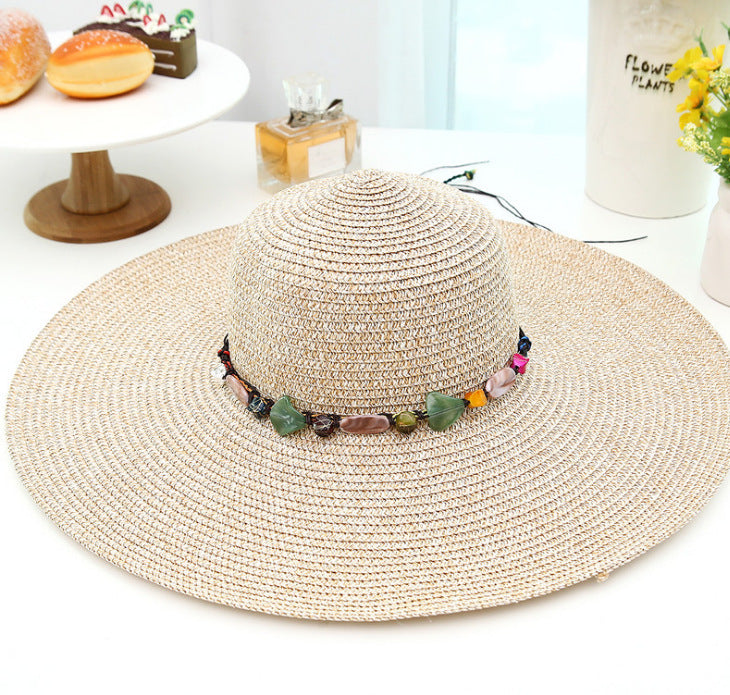 Sun Hat with Beaded Detail