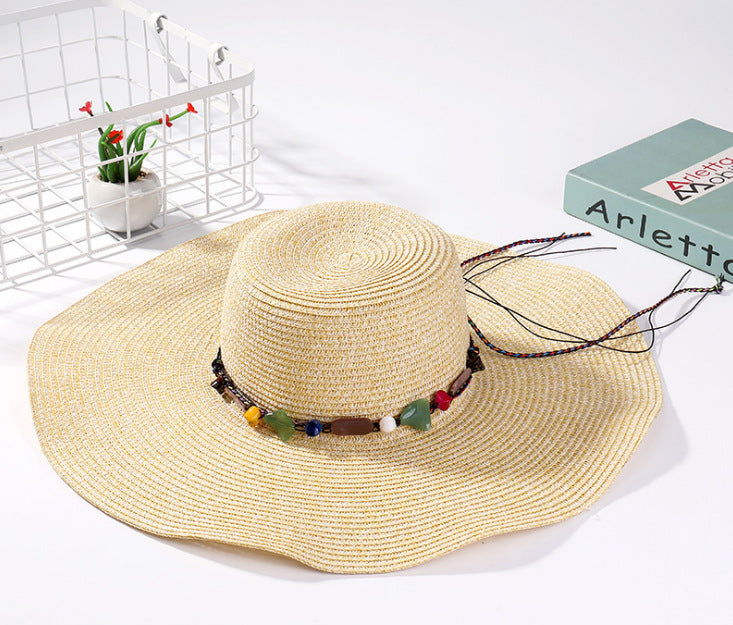 Sun Hat with Beaded Detail