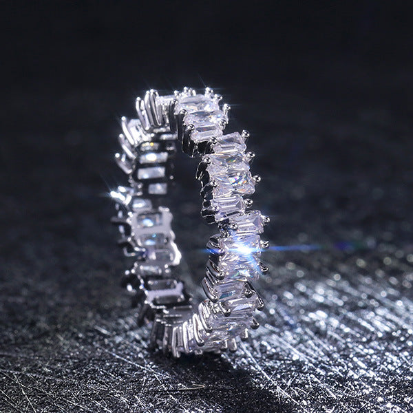 Silver Eternity Zircon Ring