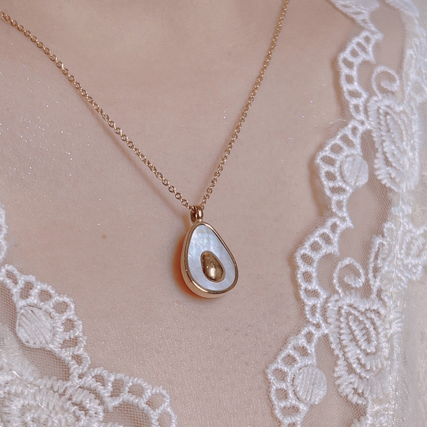 Golden Avocado Necklace