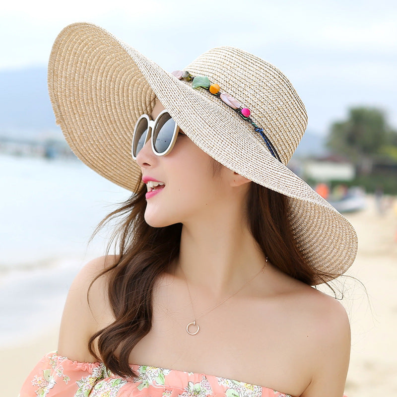 Sun Hat with Beaded Detail