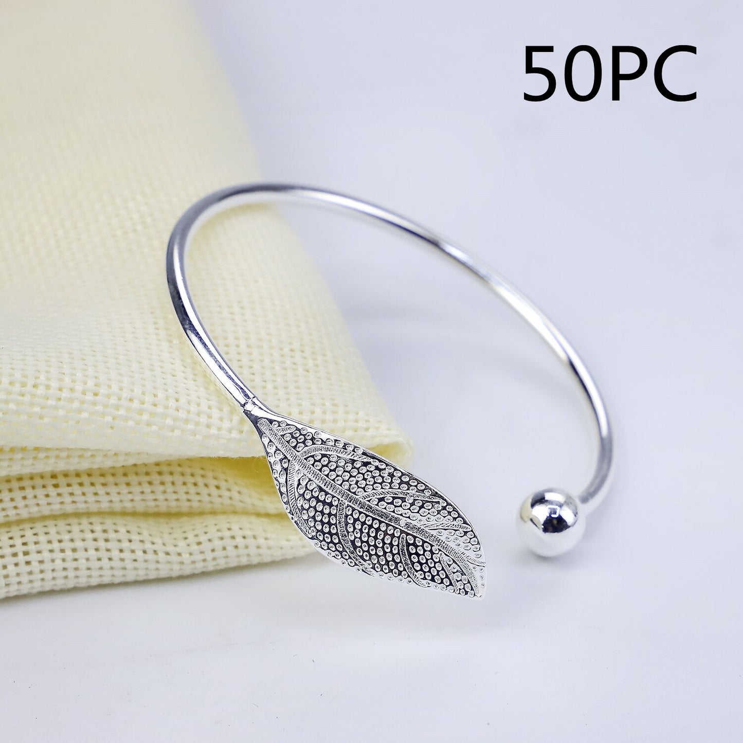 Silver Leaf Bracelet