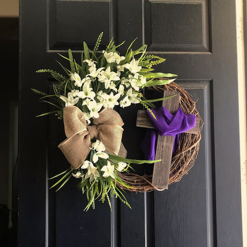 Easter Cross Wreath