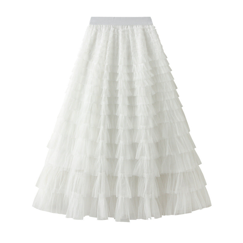 Ruffle Layered Maxi Skirt