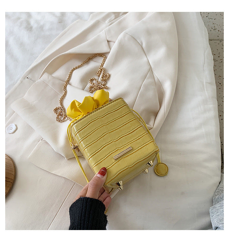 Square Bucket Bag Chain Purse
