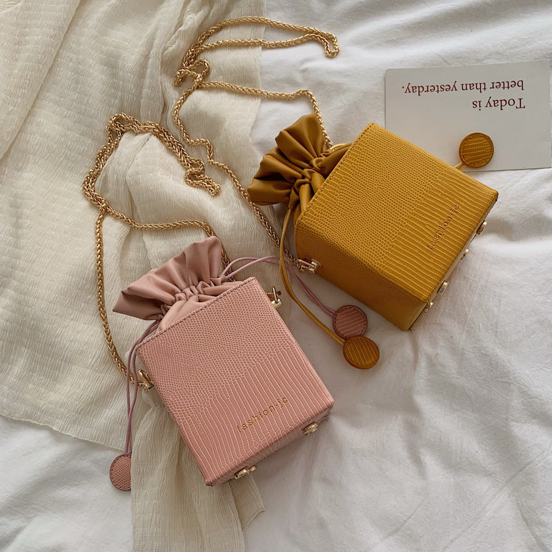 Square Bucket Bag Chain Purse