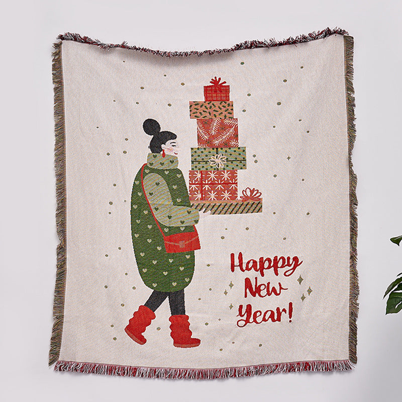 Christmas, Winter, New Years Fringe Blanket