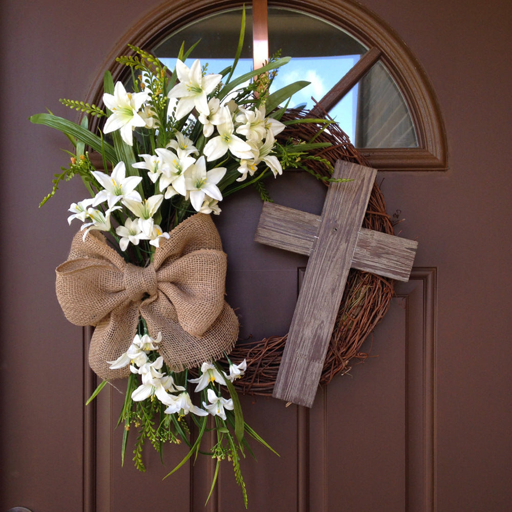Easter Cross Wreath